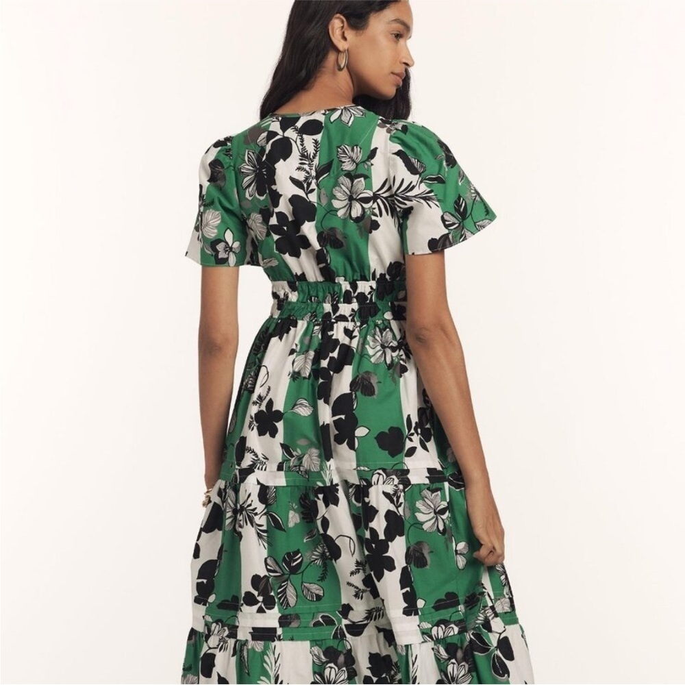 NWT! Anthropologie Green Floral The Somerset Maxi Dress - Size XL 🏈 - Picture 6 of 10
